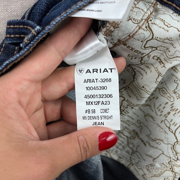 Ariat M5 Dennis Straight Leg Jeans Mens 36x32 Comet Dark Wash Denim - Picture 8 of 11
